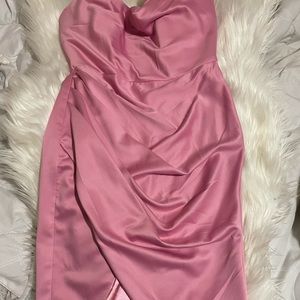 Satin heart midi dress